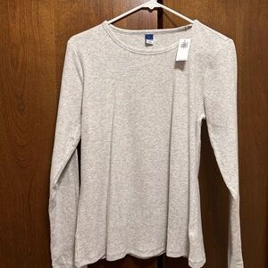 Plush long-sleeve crew-neck